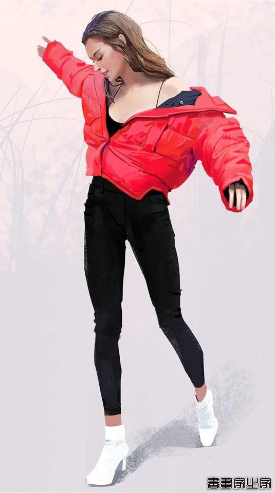 潮酷的服装搭配插画欣赏，身穿时尚靓丽时装的小姐姐们美丽动人-58.jpg