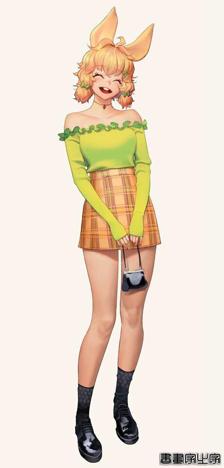 潮酷的服装搭配插画欣赏，身穿时尚靓丽时装的小姐姐们美丽动人-63.jpg
