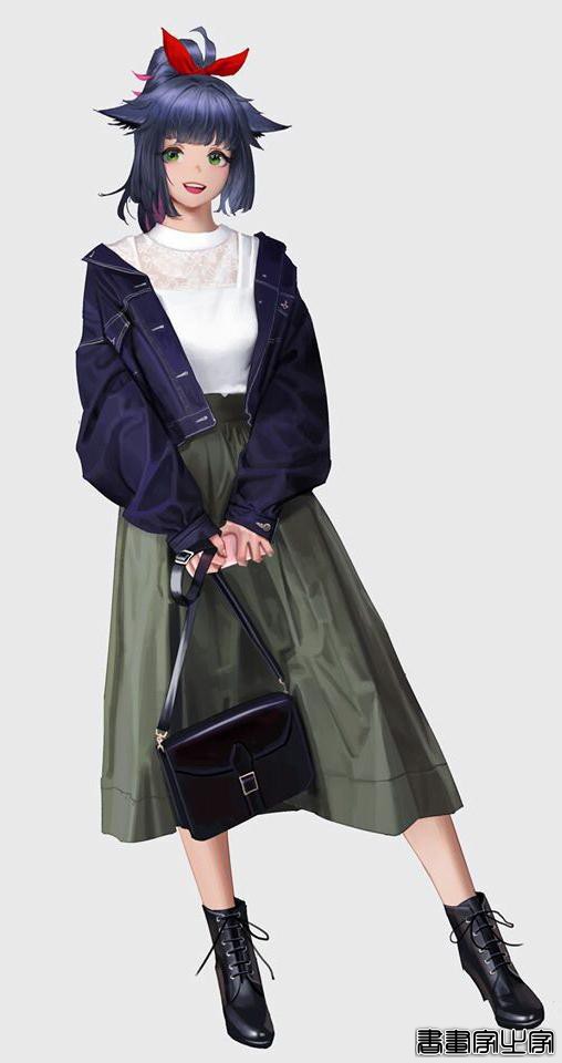 潮酷的服装搭配插画欣赏，身穿时尚靓丽时装的小姐姐们美丽动人-64.jpg