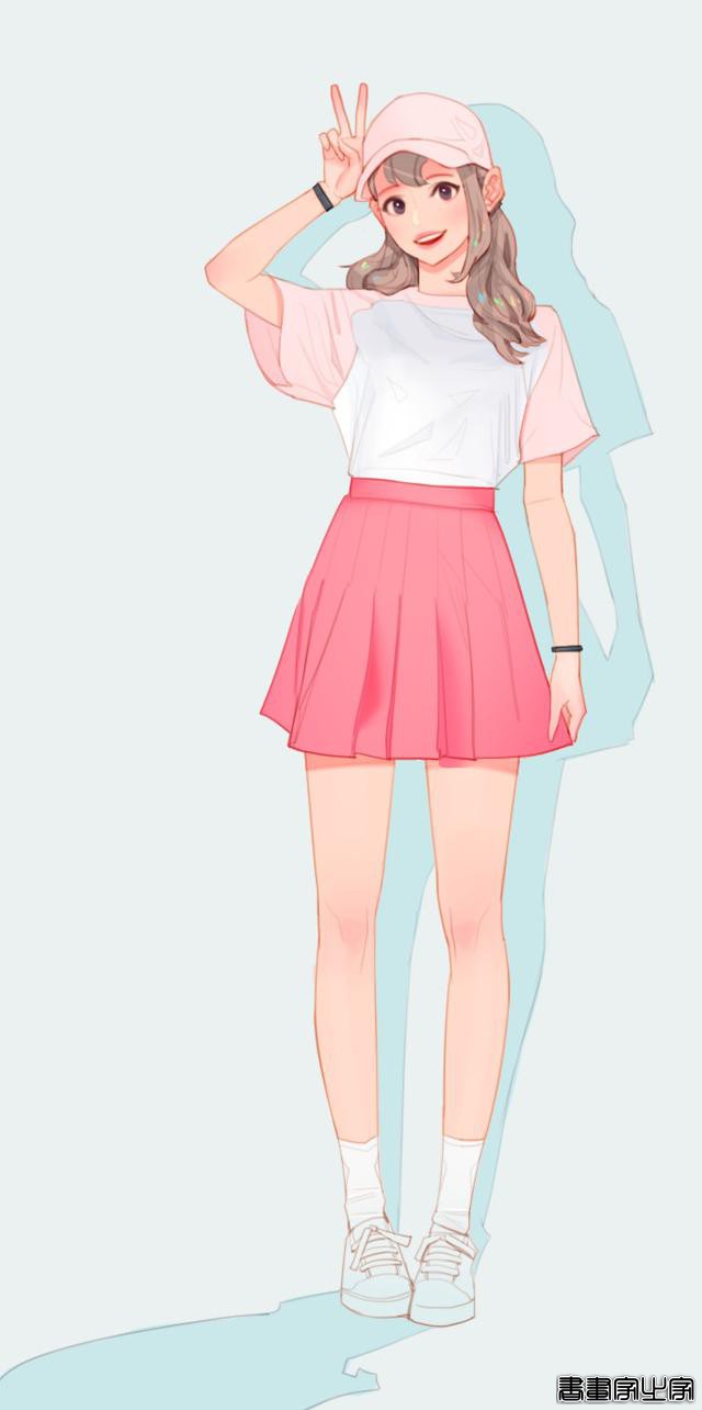 潮酷的服装搭配插画欣赏，身穿时尚靓丽时装的小姐姐们美丽动人-67.jpg