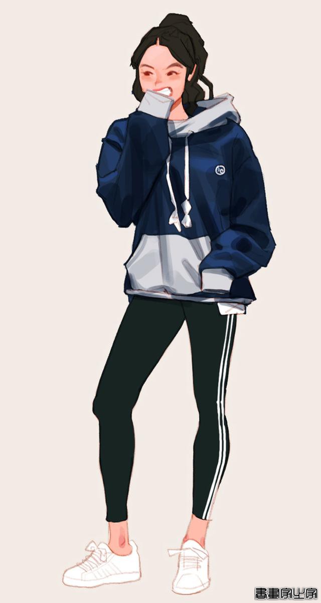 潮酷的服装搭配插画欣赏，身穿时尚靓丽时装的小姐姐们美丽动人-68.jpg