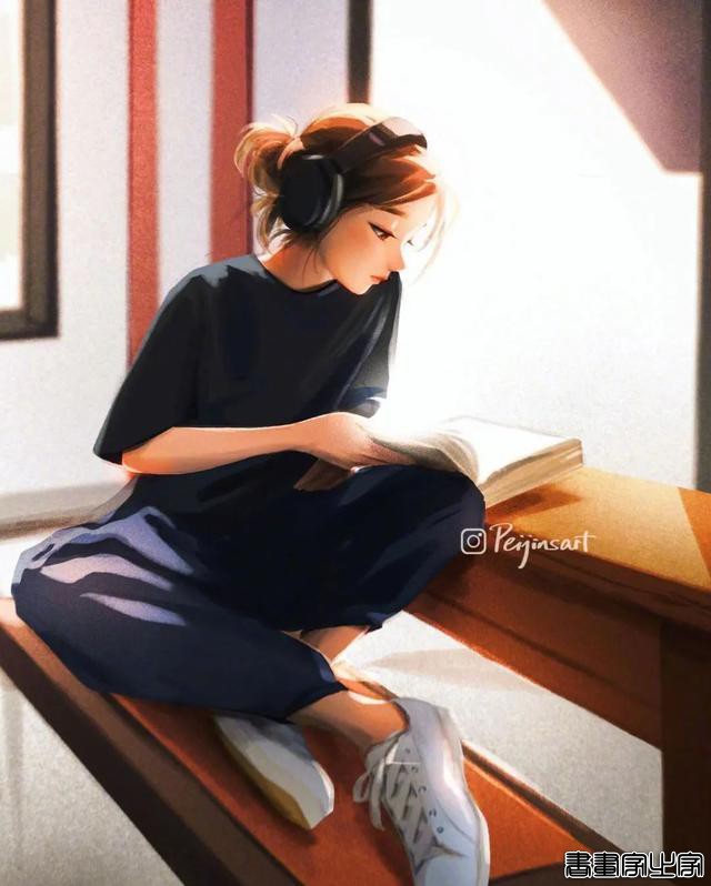 德国插画师 peijinsart ????笔下可爱的女孩插画作品（头像）-7.jpg