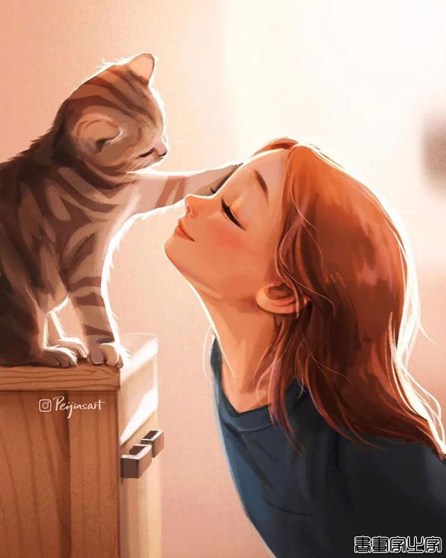 德国插画师 peijinsart ????笔下可爱的女孩插画作品（头像）-8.jpg