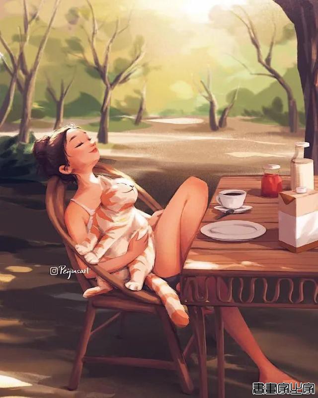 德国插画师 peijinsart ????笔下可爱的女孩插画作品（头像）-19.jpg