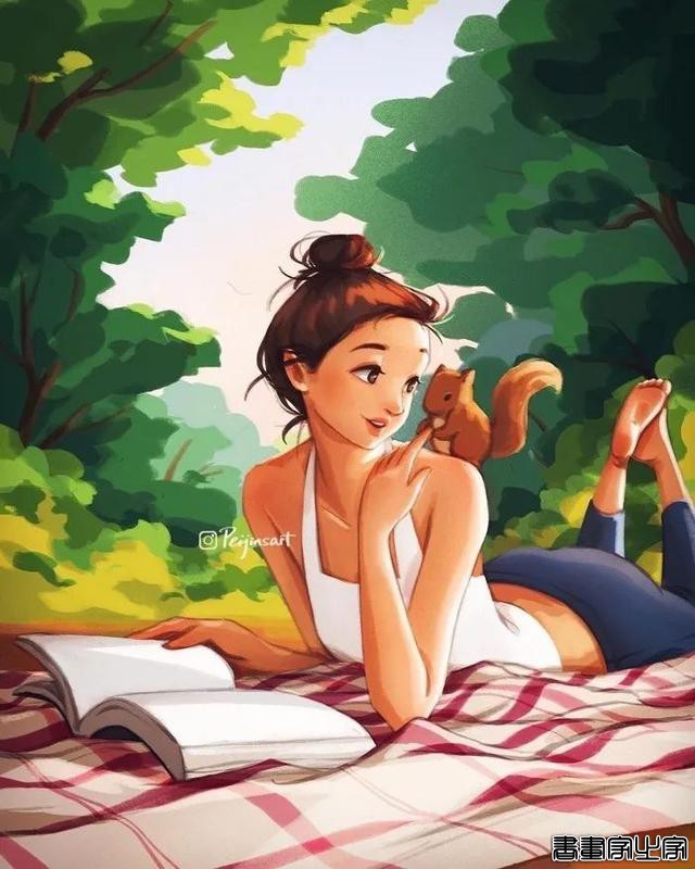 德国插画师 peijinsart ????笔下可爱的女孩插画作品（头像）-37.jpg