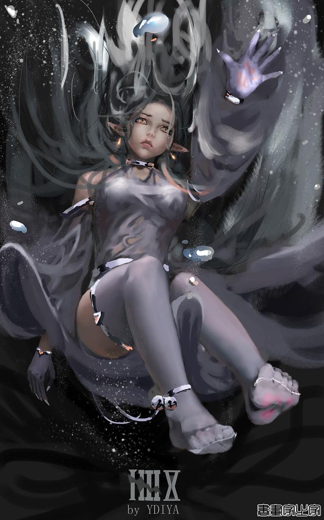 炫丽的色彩和妖娆的造型的美少女插画，YDIYA 原画集插画作品欣赏-4.jpg