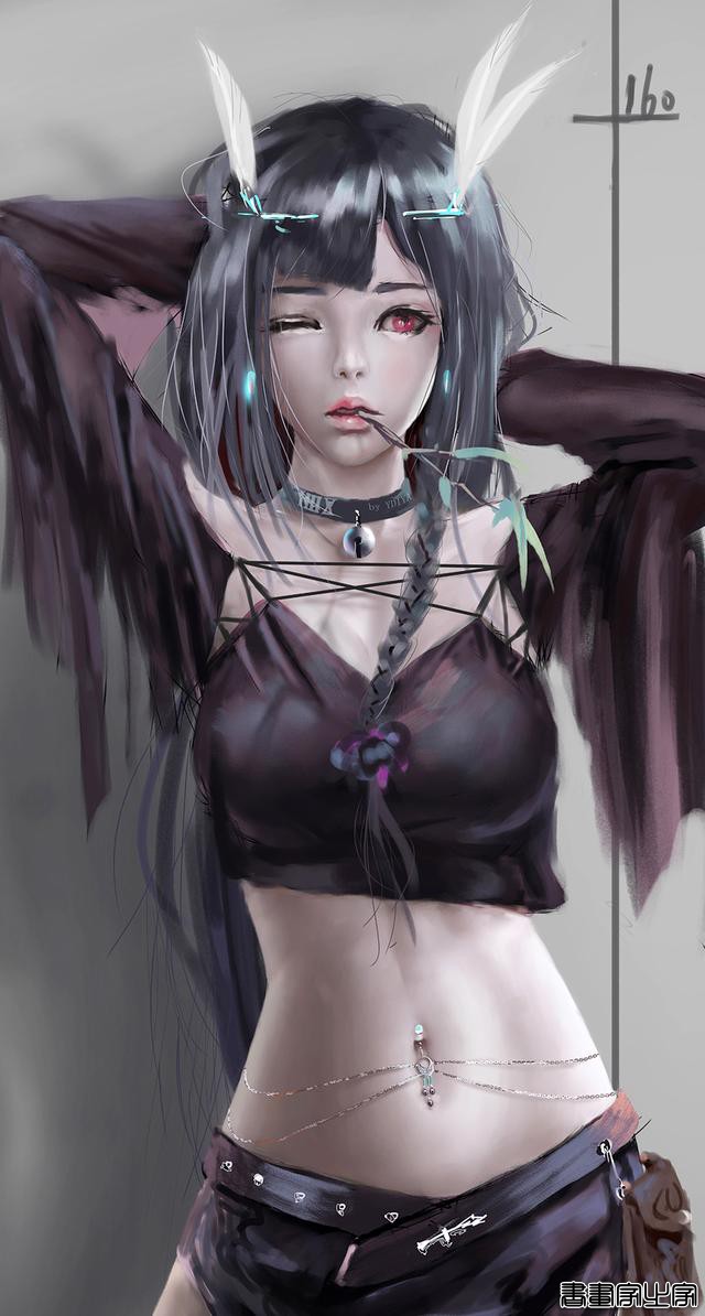 炫丽的色彩和妖娆的造型的美少女插画，YDIYA 原画集插画作品欣赏-16.jpg