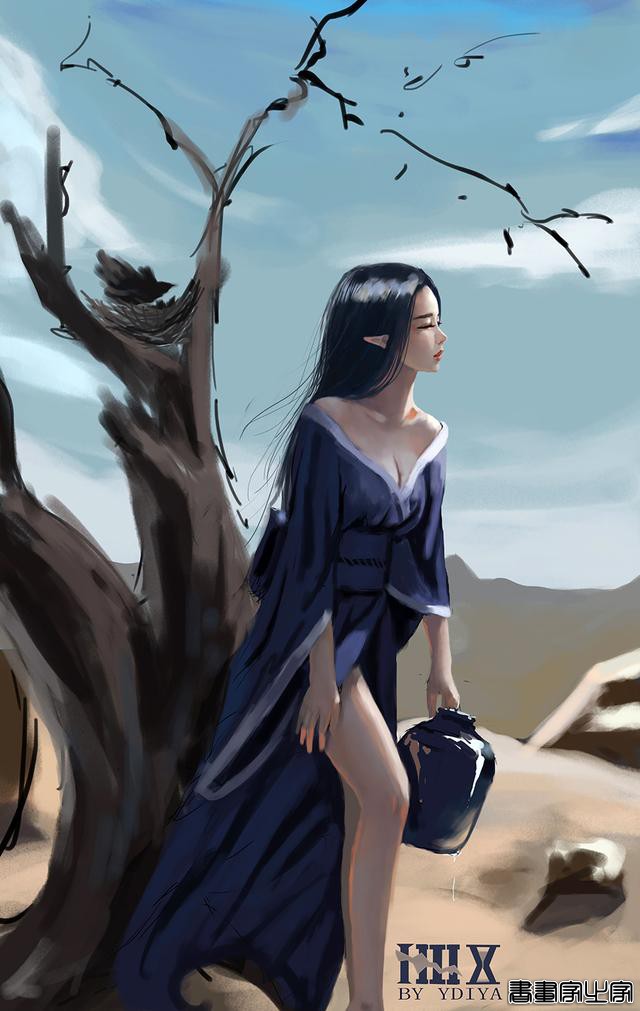 炫丽的色彩和妖娆的造型的美少女插画，YDIYA 原画集插画作品欣赏-20.jpg