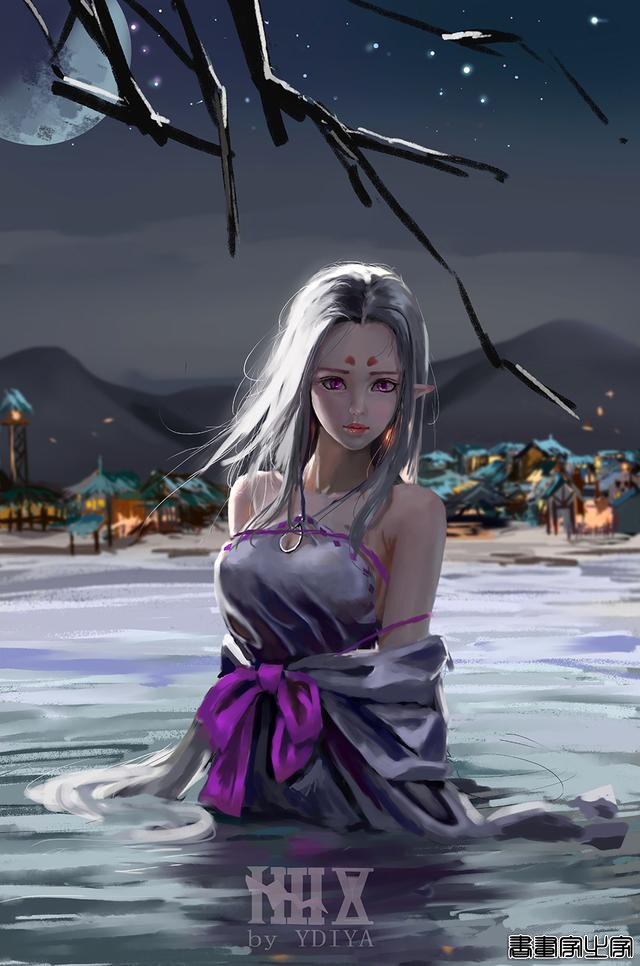 炫丽的色彩和妖娆的造型的美少女插画，YDIYA 原画集插画作品欣赏-23.jpg