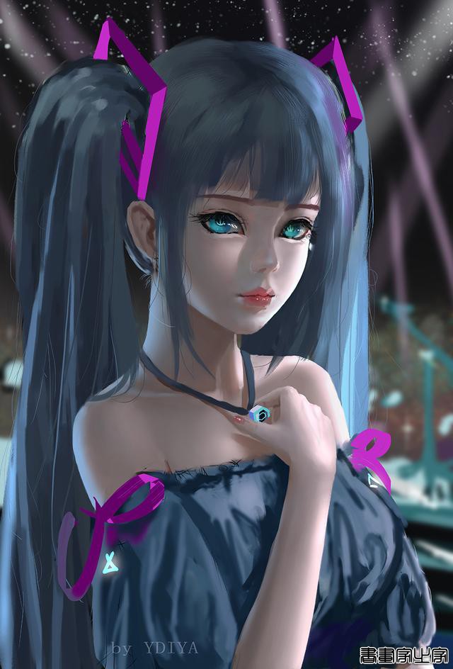 炫丽的色彩和妖娆的造型的美少女插画，YDIYA 原画集插画作品欣赏-24.jpg