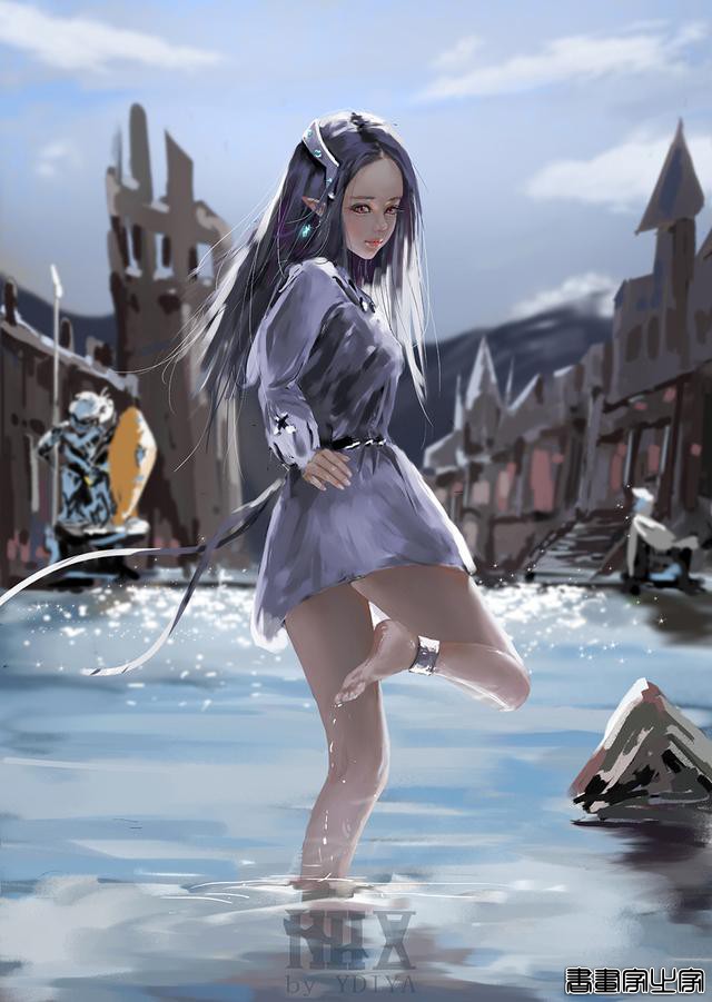 炫丽的色彩和妖娆的造型的美少女插画，YDIYA 原画集插画作品欣赏-25.jpg