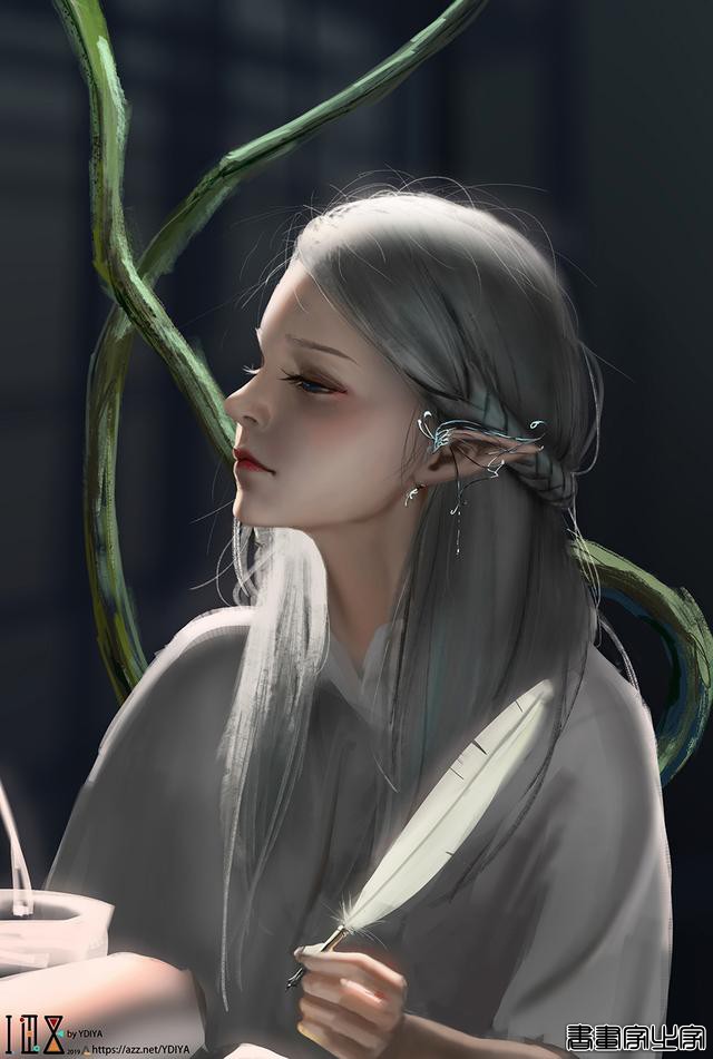 炫丽的色彩和妖娆的造型的美少女插画，YDIYA 原画集插画作品欣赏-29.jpg
