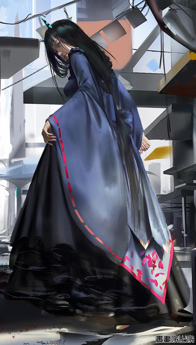 炫丽的色彩和妖娆的造型的美少女插画，YDIYA 原画集插画作品欣赏-33.jpg
