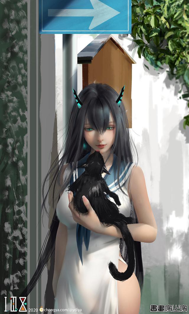 炫丽的色彩和妖娆的造型的美少女插画，YDIYA 原画集插画作品欣赏-34.jpg