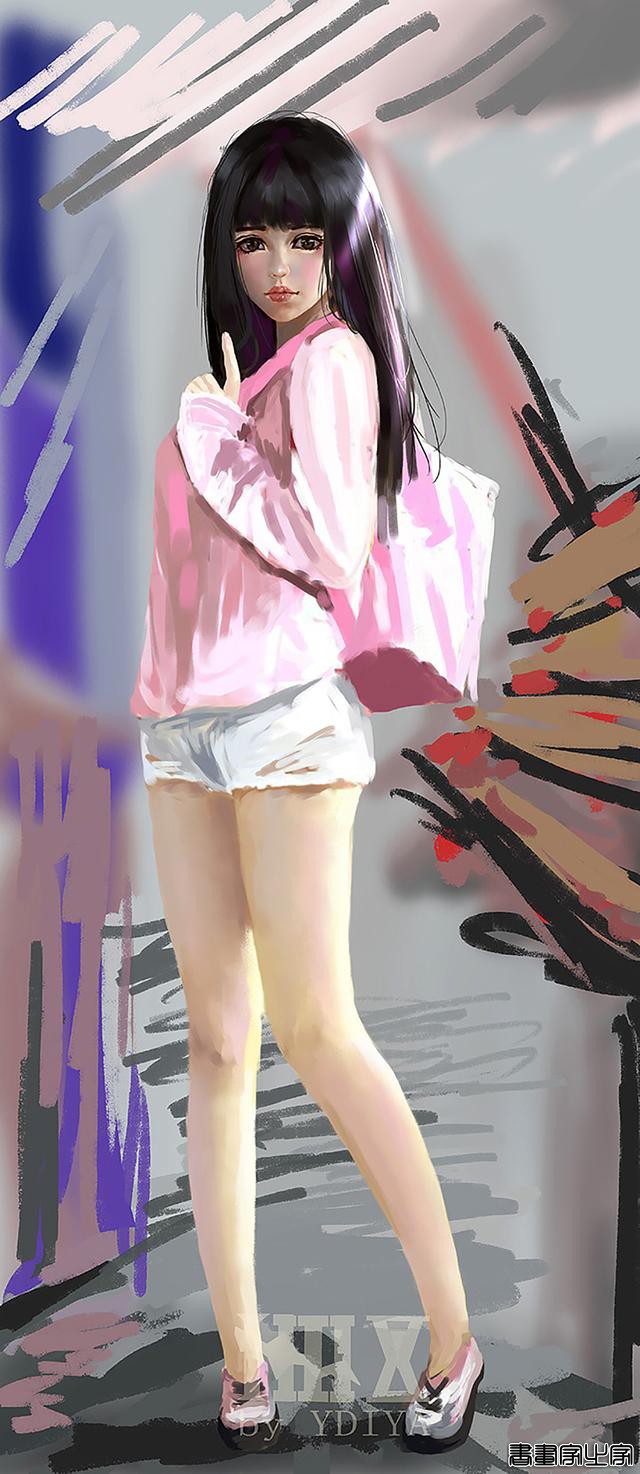 炫丽的色彩和妖娆的造型的美少女插画，YDIYA 原画集插画作品欣赏-44.jpg