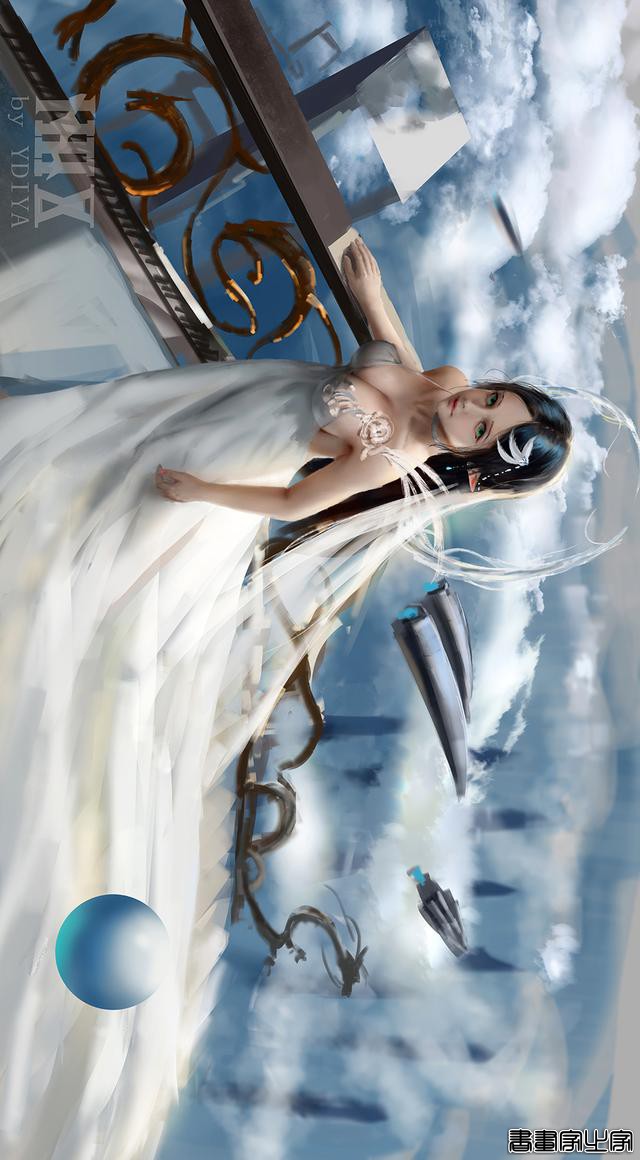 炫丽的色彩和妖娆的造型的美少女插画，YDIYA 原画集插画作品欣赏-46.jpg