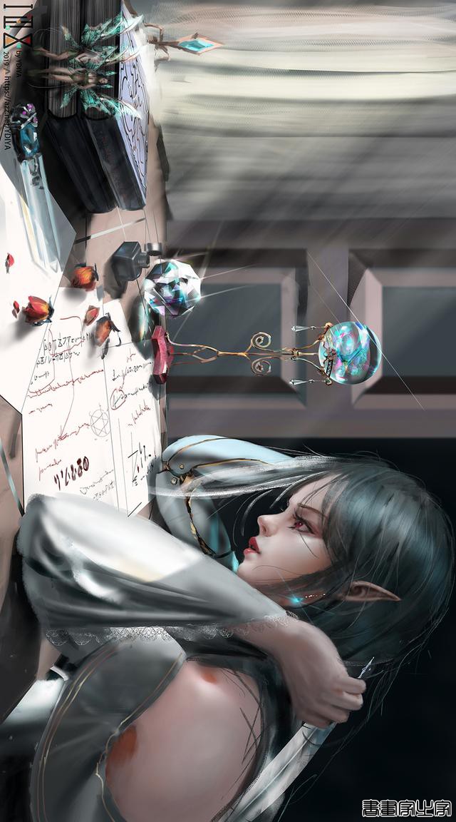 炫丽的色彩和妖娆的造型的美少女插画，YDIYA 原画集插画作品欣赏-49.jpg