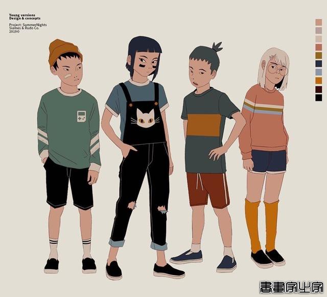 嘻哈复古未来主义和城市街头时装混搭，日本风街头文化时尚CG插画-12.jpg