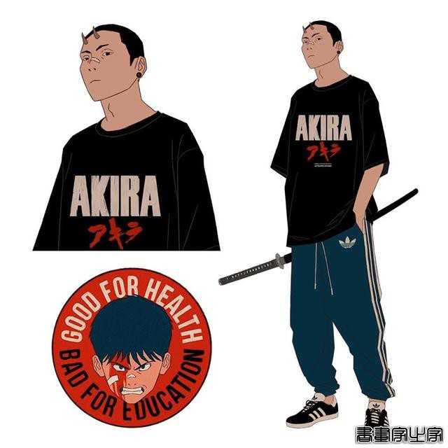 嘻哈复古未来主义和城市街头时装混搭，日本风街头文化时尚CG插画-61.jpg