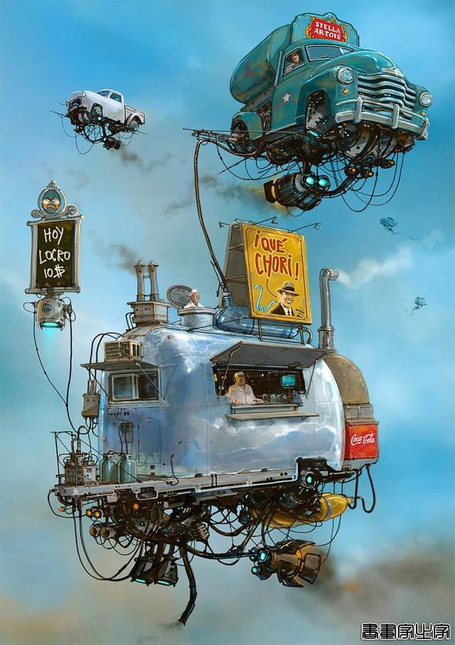 Alejandro Burdisio概念插画作品：飞翔的汽车-7.jpg