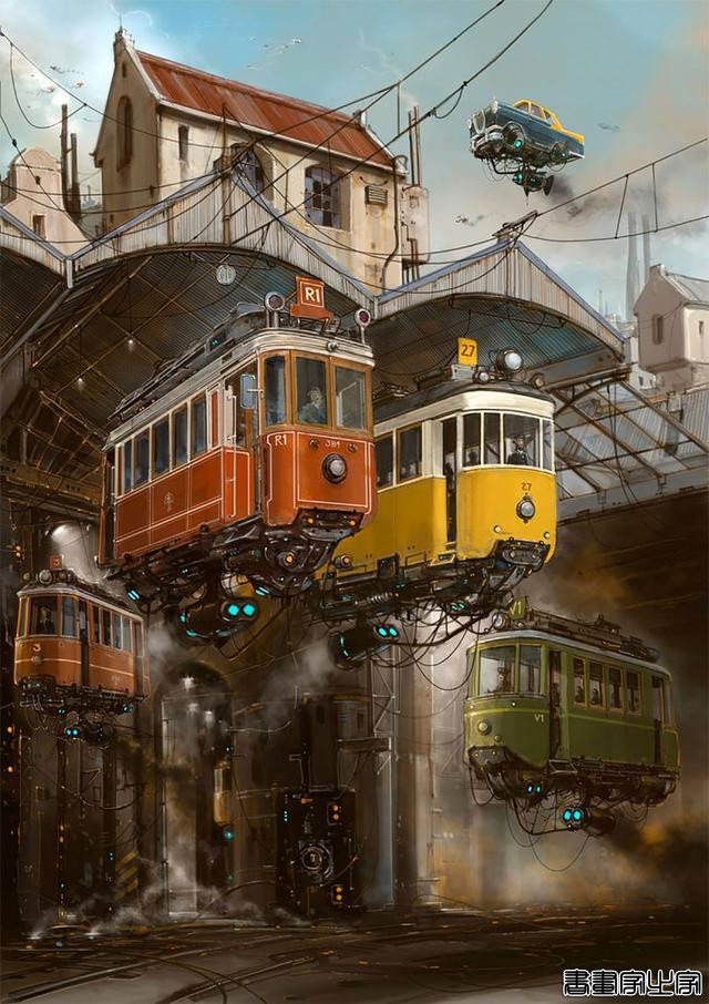 Alejandro Burdisio概念插画作品：飞翔的汽车-6.jpg