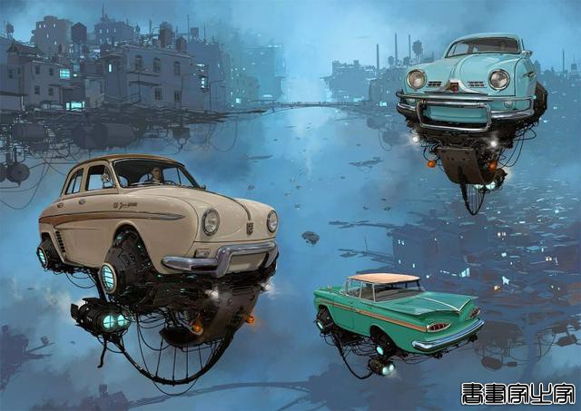 Alejandro Burdisio概念插画作品：飞翔的汽车-14.jpg