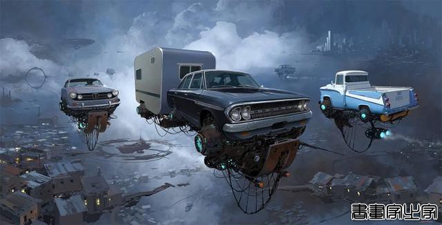 Alejandro Burdisio概念插画作品：飞翔的汽车-16.jpg