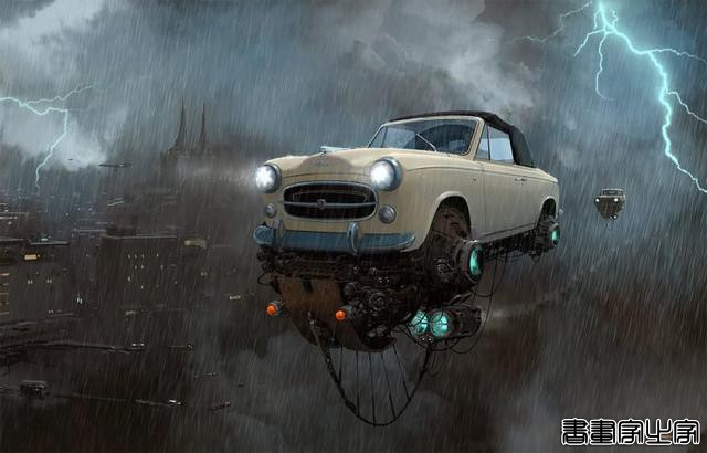 Alejandro Burdisio概念插画作品：飞翔的汽车-15.jpg
