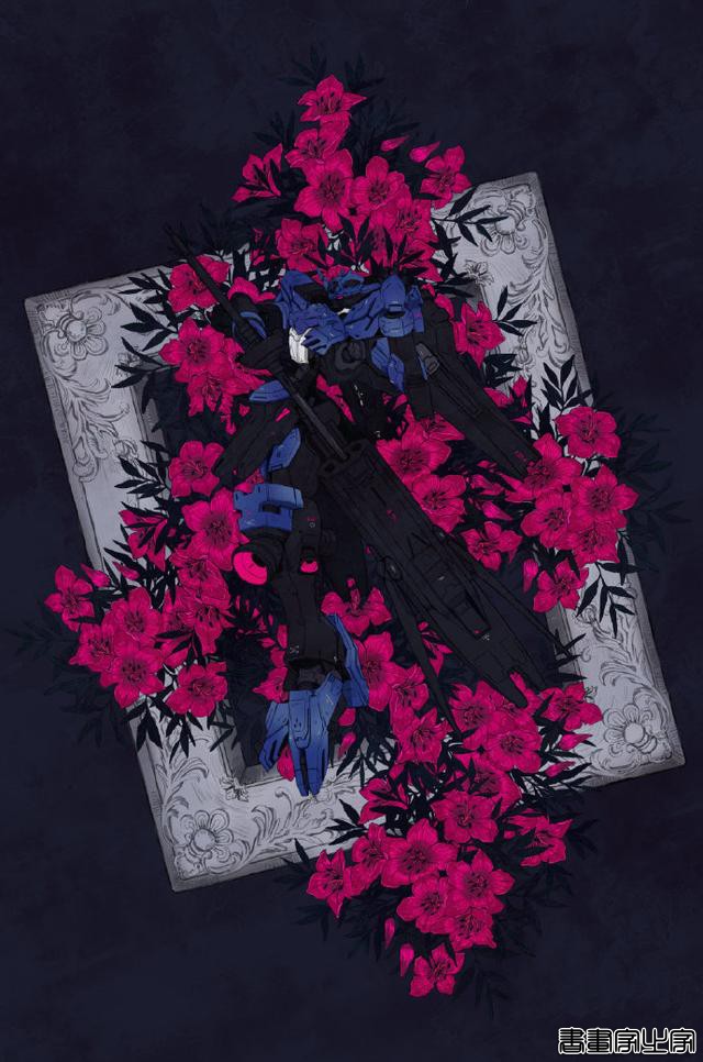 高达与花结合的唯美插画，你喜欢哪张？-4.jpg