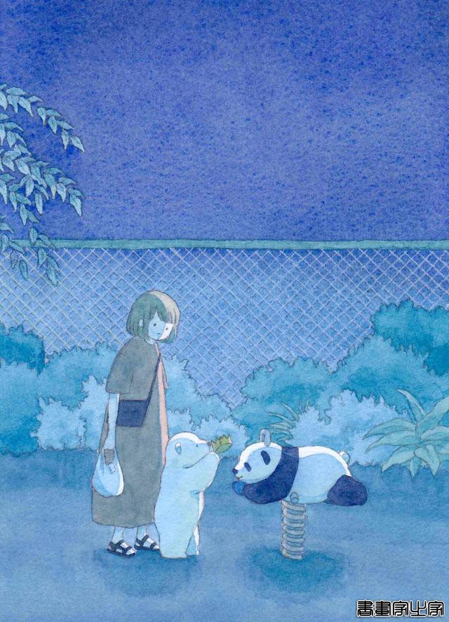 北极熊与小女孩，这组插画每一张都好温馨！作者：しろさめ ???-5.jpg