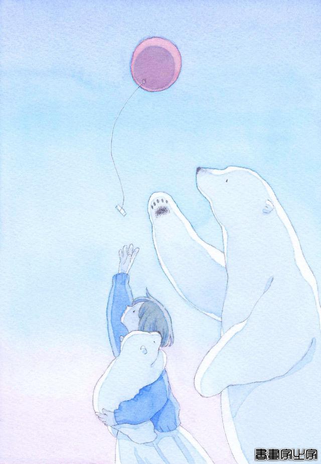 北极熊与小女孩，这组插画每一张都好温馨！作者：しろさめ ???-8.jpg