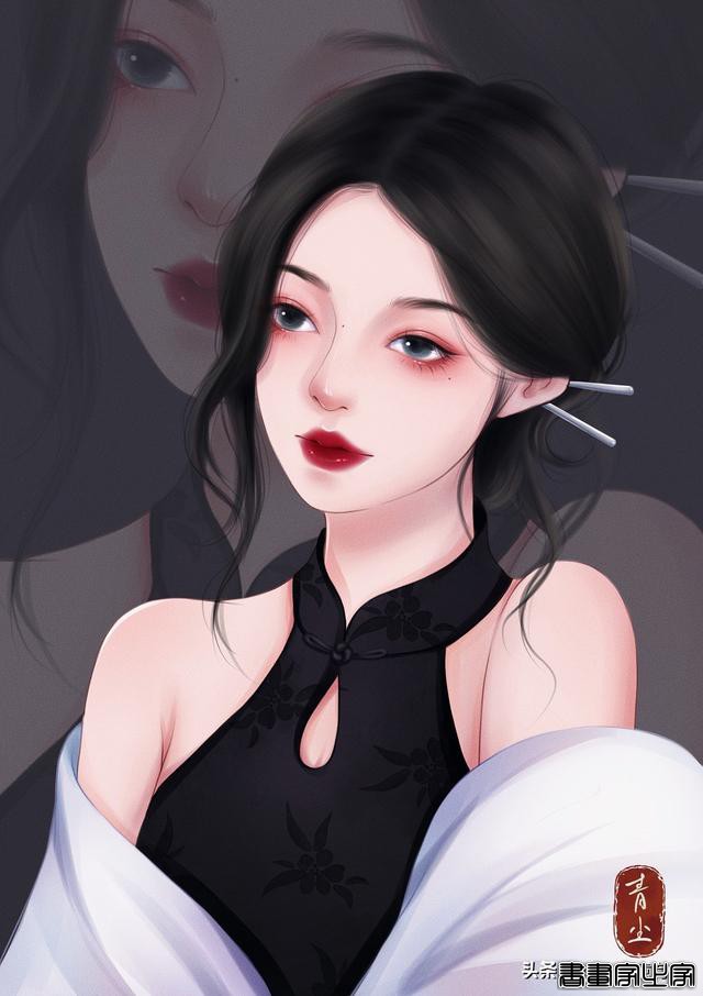 《金陵十三钗》玉墨人物形象插画，一眼万年-4.jpg