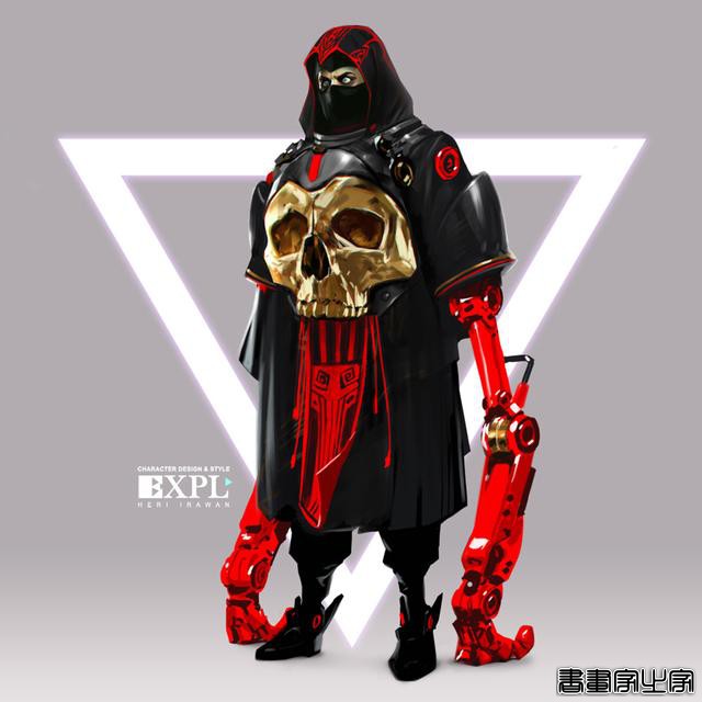 画面细腻的赛博朋克+机甲+科幻+时尚的精美角色艺术设计插画欣赏-10.jpg