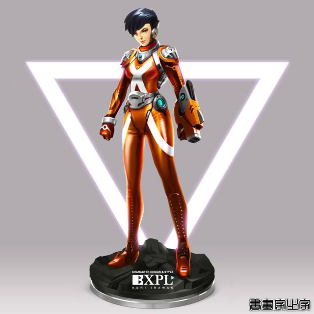 画面细腻的赛博朋克+机甲+科幻+时尚的精美角色艺术设计插画欣赏-18.jpg