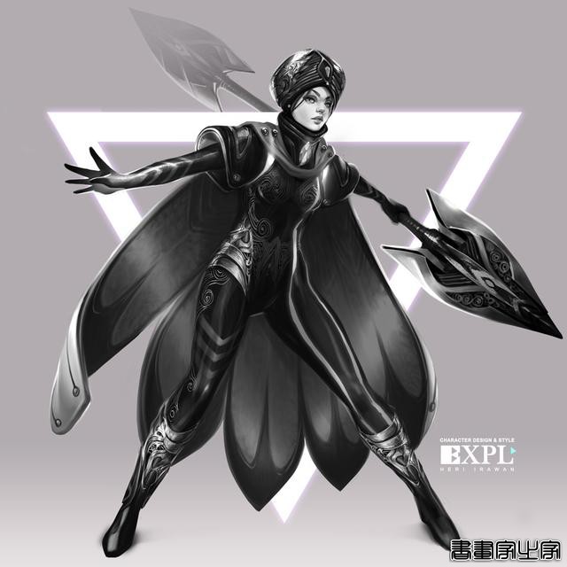 画面细腻的赛博朋克+机甲+科幻+时尚的精美角色艺术设计插画欣赏-27.jpg