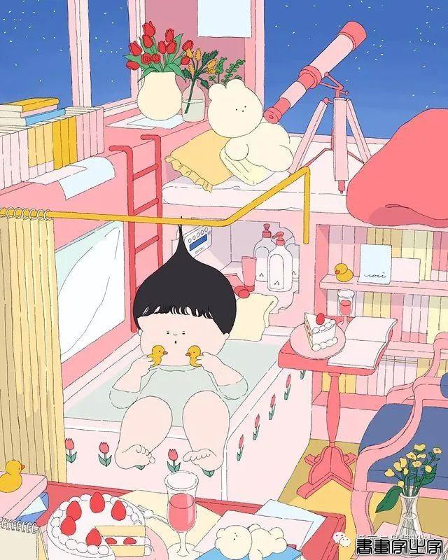 插画丨胖女孩儿也有春天，日本插画师将芭蕾舞女孩的慵懒日常点滴描绘得幽默又生动-5.jpg