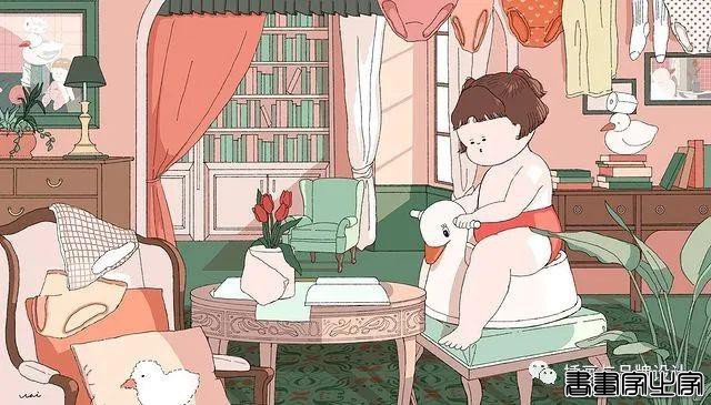插画丨胖女孩儿也有春天，日本插画师将芭蕾舞女孩的慵懒日常点滴描绘得幽默又生动-22.jpg