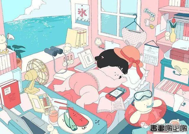 插画丨胖女孩儿也有春天，日本插画师将芭蕾舞女孩的慵懒日常点滴描绘得幽默又生动-36.jpg