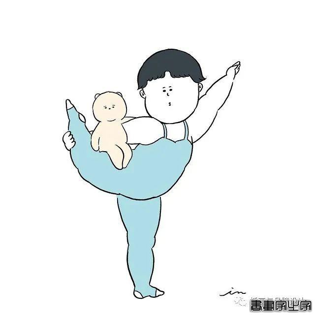 插画丨胖女孩儿也有春天，日本插画师将芭蕾舞女孩的慵懒日常点滴描绘得幽默又生动-53.jpg