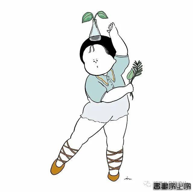 插画丨胖女孩儿也有春天，日本插画师将芭蕾舞女孩的慵懒日常点滴描绘得幽默又生动-61.jpg