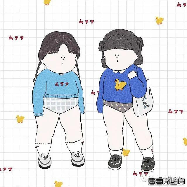 插画丨胖女孩儿也有春天，日本插画师将芭蕾舞女孩的慵懒日常点滴描绘得幽默又生动-67.jpg