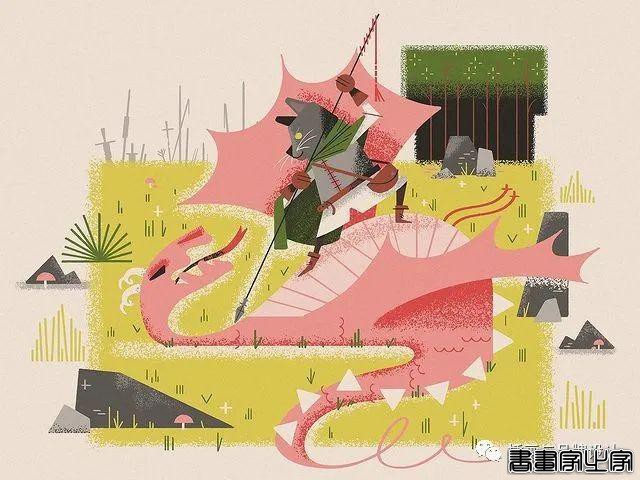 插画丨色块与几何元素构成的趣味扁平风插画，丰满又十分丝滑超级治愈-34.jpg