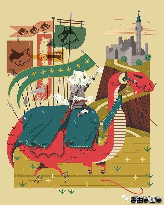 插画丨色块与几何元素构成的趣味扁平风插画，丰满又十分丝滑超级治愈-45.jpg