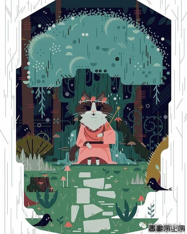 插画丨色块与几何元素构成的趣味扁平风插画，丰满又十分丝滑超级治愈-47.jpg