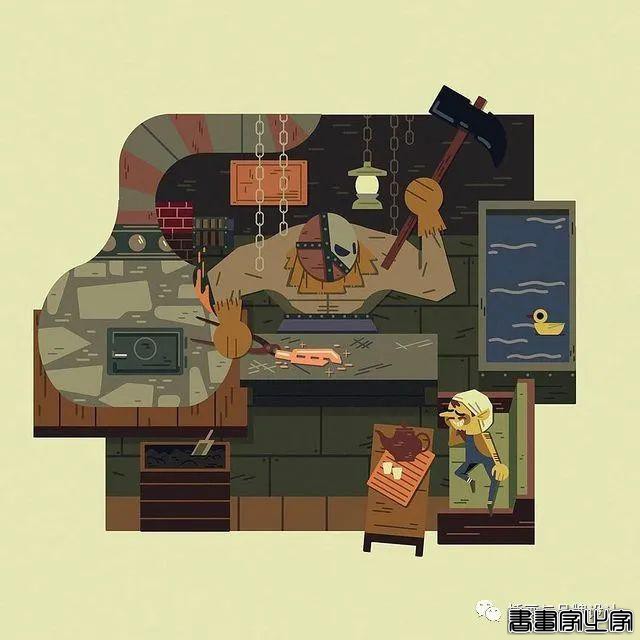 插画丨色块与几何元素构成的趣味扁平风插画，丰满又十分丝滑超级治愈-52.jpg