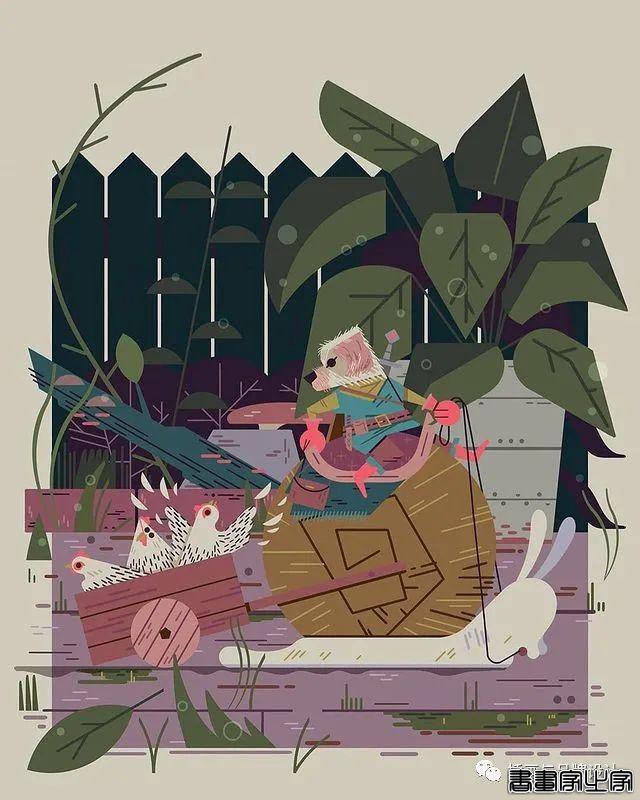 插画丨色块与几何元素构成的趣味扁平风插画，丰满又十分丝滑超级治愈-57.jpg