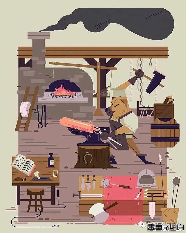 插画丨色块与几何元素构成的趣味扁平风插画，丰满又十分丝滑超级治愈-61.jpg