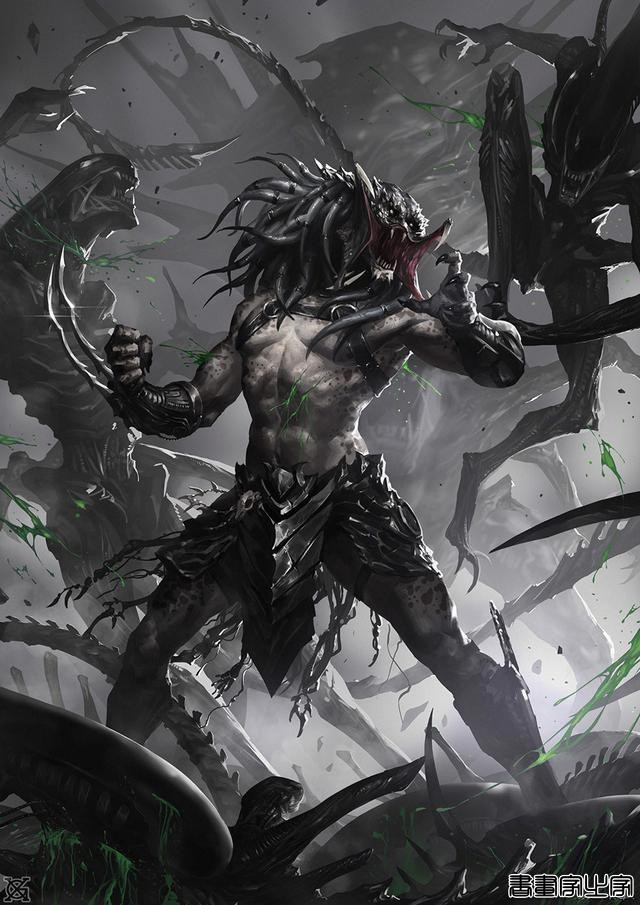 异形的宿敌《铁血战士》插画专辑，极具特色超酷超爽的暗黑系插画-5.jpg