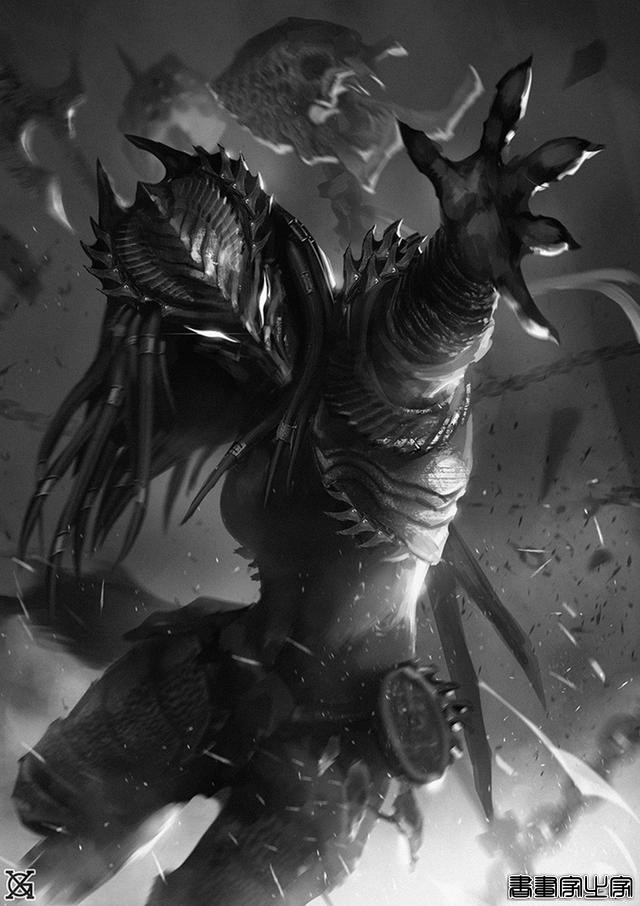 异形的宿敌《铁血战士》插画专辑，极具特色超酷超爽的暗黑系插画-12.jpg