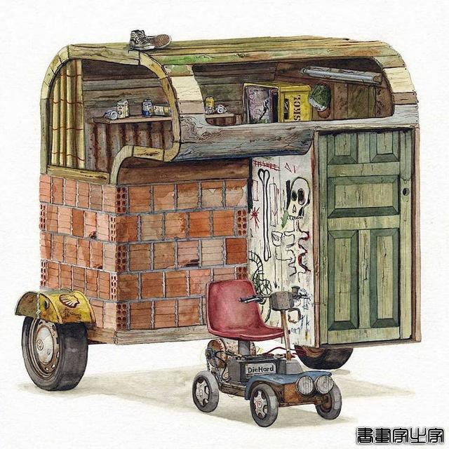 反乌托邦风格的趣味水彩插画，打开未来世界的奇幻一角-8.jpg